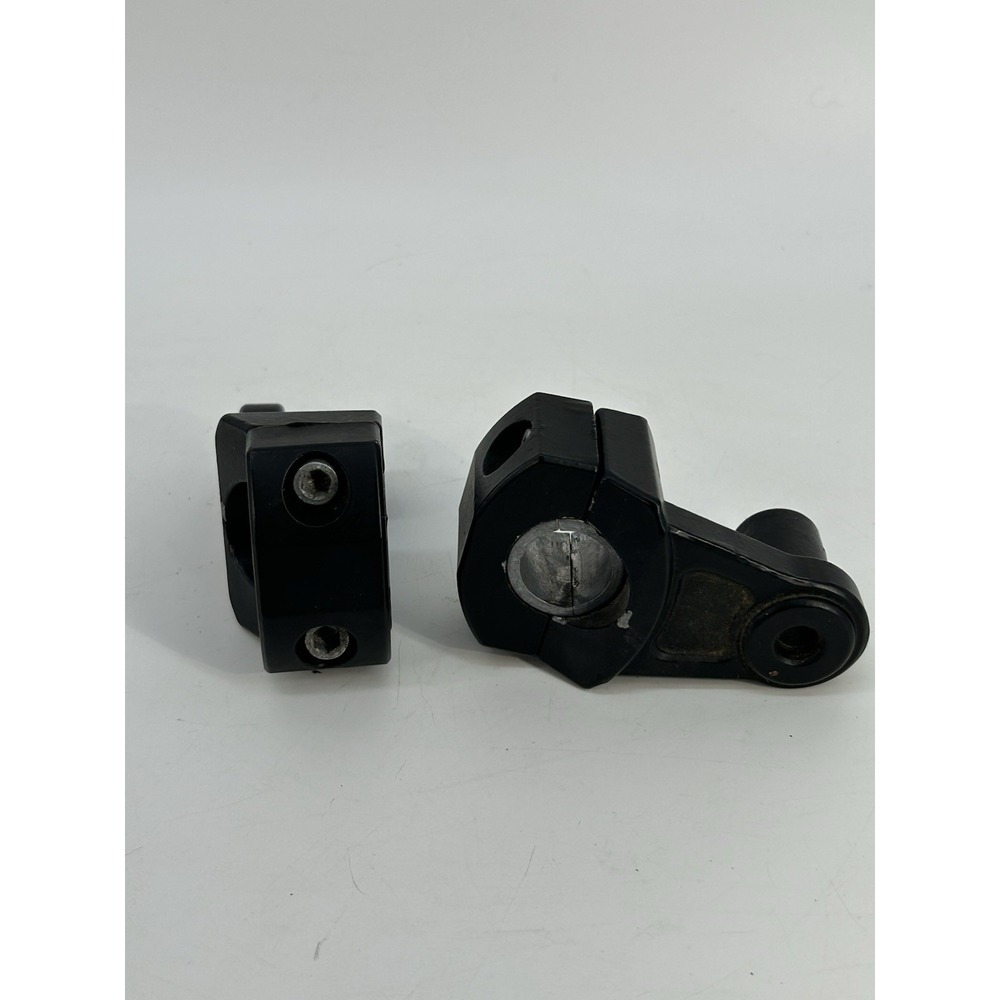 Black Motorcycle 7/8" Handlebar Riser Extensions 2" Pivoting